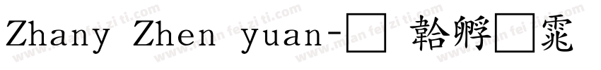 Zhany Zhen yuan字体转换
